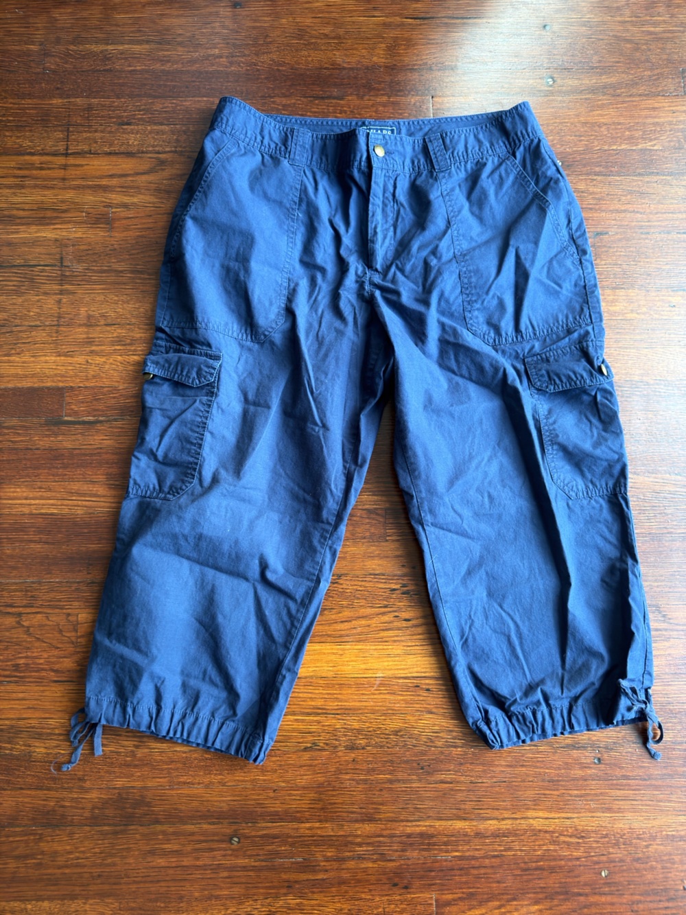 Chaps‎ Navy Pants with Red 'DENIM' Logo Patch 100% cotton